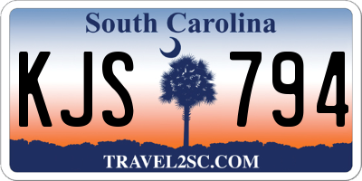 SC license plate KJS794