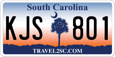 SC license plate KJS801