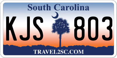 SC license plate KJS803