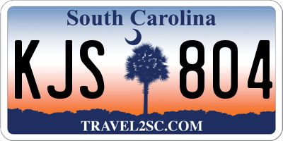 SC license plate KJS804