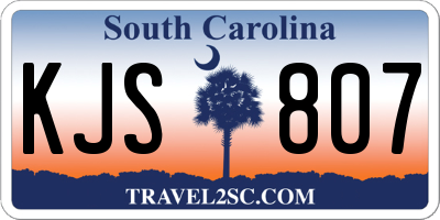 SC license plate KJS807