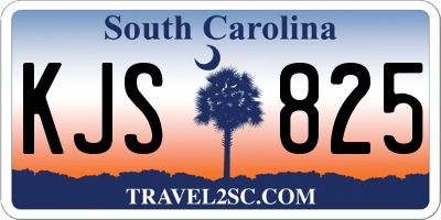SC license plate KJS825