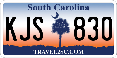 SC license plate KJS830