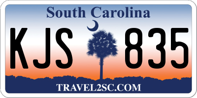 SC license plate KJS835