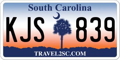 SC license plate KJS839
