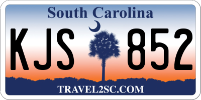 SC license plate KJS852