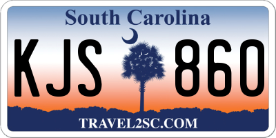 SC license plate KJS860