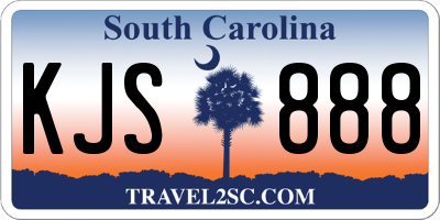 SC license plate KJS888