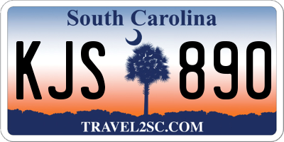 SC license plate KJS890