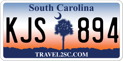 SC license plate KJS894
