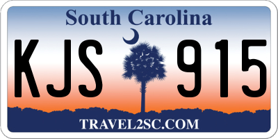 SC license plate KJS915