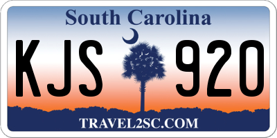 SC license plate KJS920