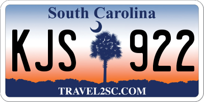 SC license plate KJS922