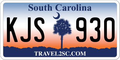 SC license plate KJS930