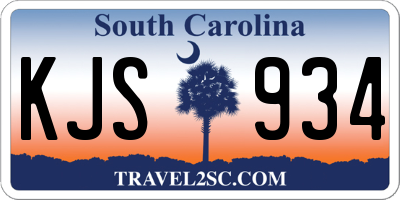 SC license plate KJS934
