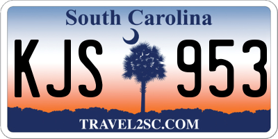 SC license plate KJS953