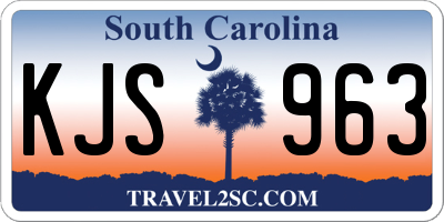 SC license plate KJS963