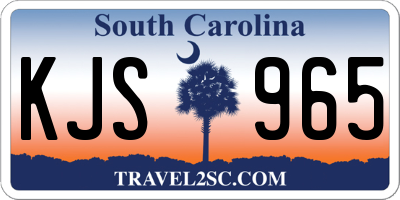 SC license plate KJS965