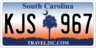 SC license plate KJS967