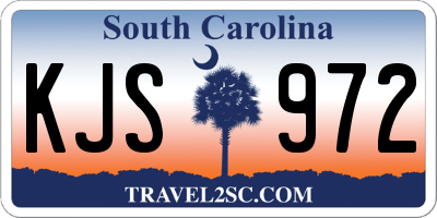 SC license plate KJS972