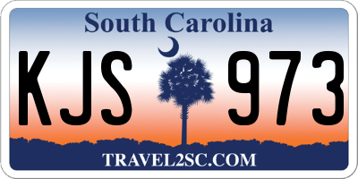 SC license plate KJS973