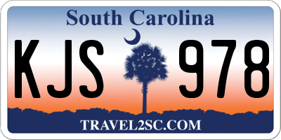 SC license plate KJS978