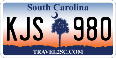 SC license plate KJS980