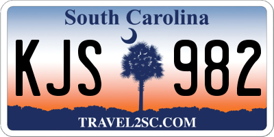 SC license plate KJS982