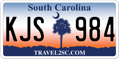 SC license plate KJS984