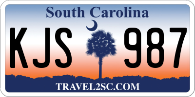 SC license plate KJS987