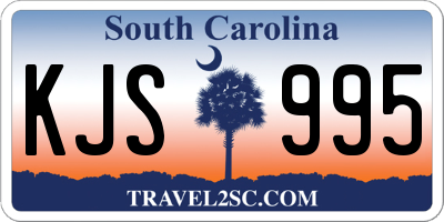 SC license plate KJS995