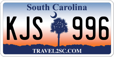 SC license plate KJS996