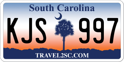 SC license plate KJS997