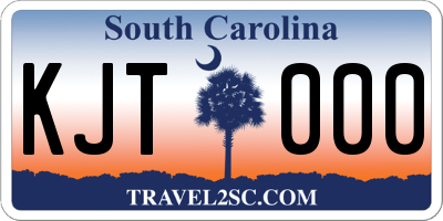 SC license plate KJT000