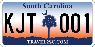SC license plate KJT001