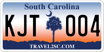 SC license plate KJT004