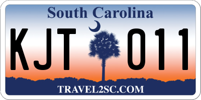 SC license plate KJT011