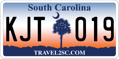 SC license plate KJT019