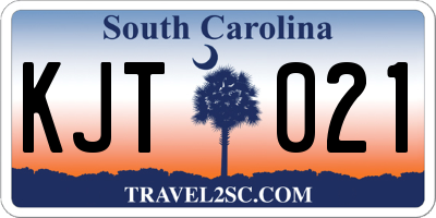 SC license plate KJT021