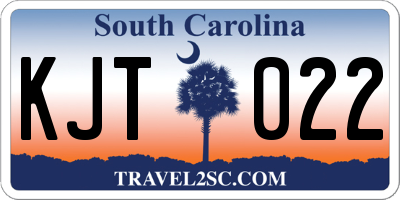 SC license plate KJT022