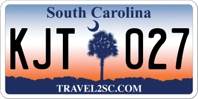 SC license plate KJT027