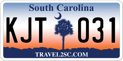 SC license plate KJT031