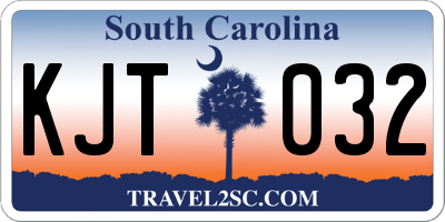 SC license plate KJT032