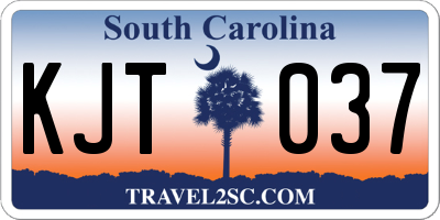 SC license plate KJT037