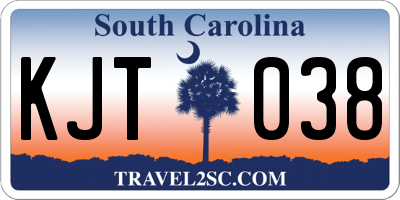 SC license plate KJT038
