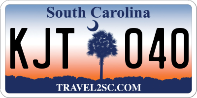 SC license plate KJT040