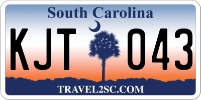 SC license plate KJT043
