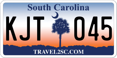 SC license plate KJT045
