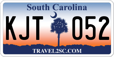 SC license plate KJT052