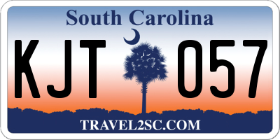 SC license plate KJT057